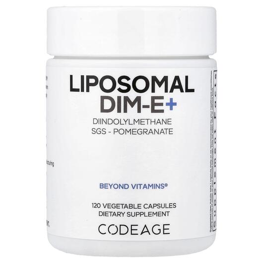 Основне фото товара CodeAge, Liposmal DIM-E+ Pomegranate, Дііндолілметан, 120 капсул