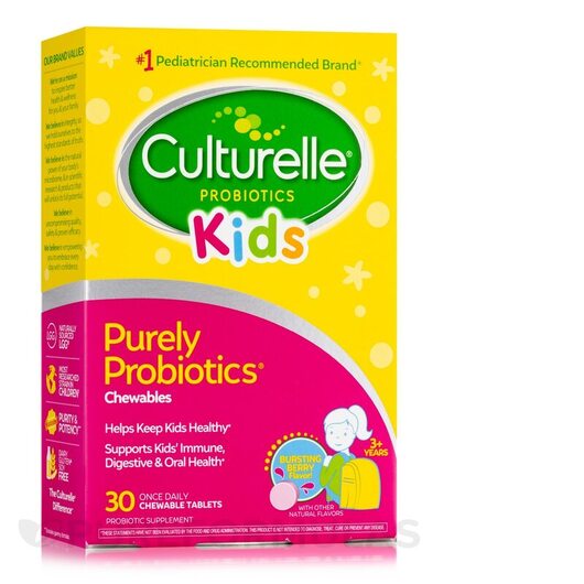 Основное фото товара Kids Purely Probiotics Chewables Berry Flavor Основное фото товара Пробиотики, Kids Purely Probiotics Chewables Berry Flavor, 30 таб