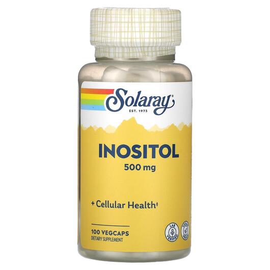Основное фото товара Solaray, Витамин B8 Инозитол, Inostitol 500 mg, 100 капсул
