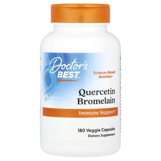 Основне фото товара Doctor's Best, Quercetin Bromelain 500 mg, Кверцетин, 180 ка