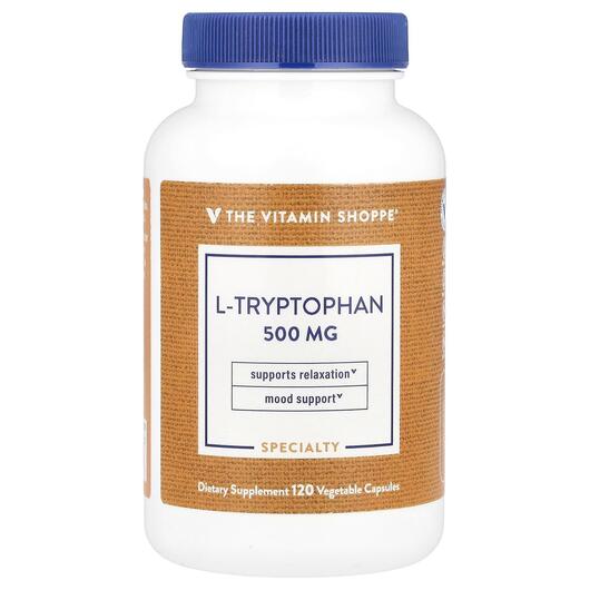 Основное фото товара TheVitaminShoppe, L-Триптофан, L-Tryptophan 500 mg, 120 капсул