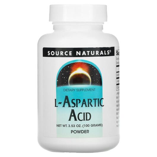 Основное фото товара L-Aspartic Acid Free Form Powder Основное фото товара Source Naturals, L-Аспартат, L-Aspartic Acid Powder, 100 г