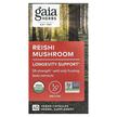Фото товара Reishi Mushroom Фото товара Gaia Herbs, Гриб Рейши, Reishi Mushroom, 40 капсул