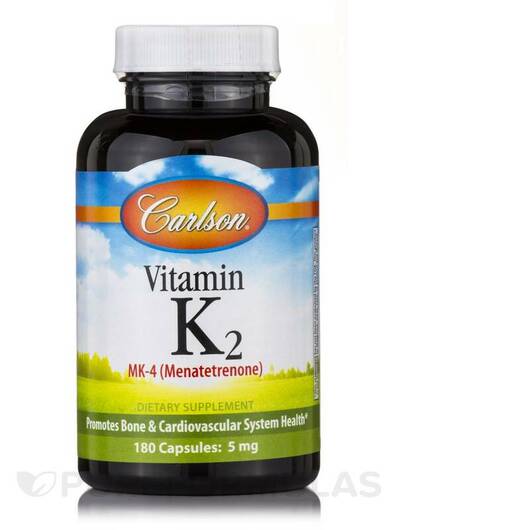Основное фото товара Carlson, Витамин K2, Vitamin K2 as MK-4 Menatetrenone 5 mg, 180 к
