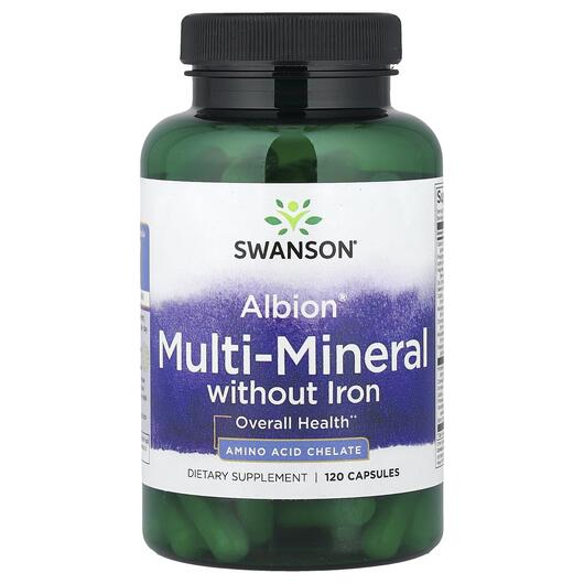 Основное фото товара Albion Multi-Mineral without Iron Основное фото товара Swanson, Мультивитамины, Albion Multi-Mineral without Iron, 120 к