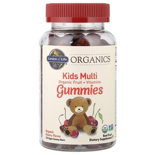 Основное фото товара MyKind Organics Kids Multi Organic Cherry Flavor Основное фото товара Garden of Life, Витамины для детей, Kids Multi Gummies, 120 конфе