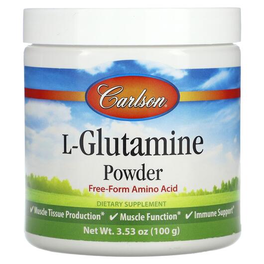 Основне фото товара Carlson, L-Glutamine Powder, L-Глутамін, 100 г