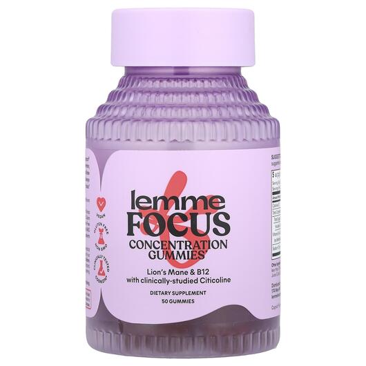 Основне фото товара Focus Concentration Gummies Strawberry Основне фото товара Focus Concentration Gummies Strawberry, Підтримка мозку, 50 табле