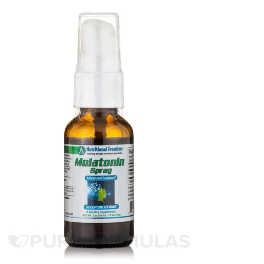 Основне фото товара Melatonin Spray 3 mg Основне фото товара Nutritional Frontiers, Melatonin Spray 3 mg, Мелатонін, 30 мл