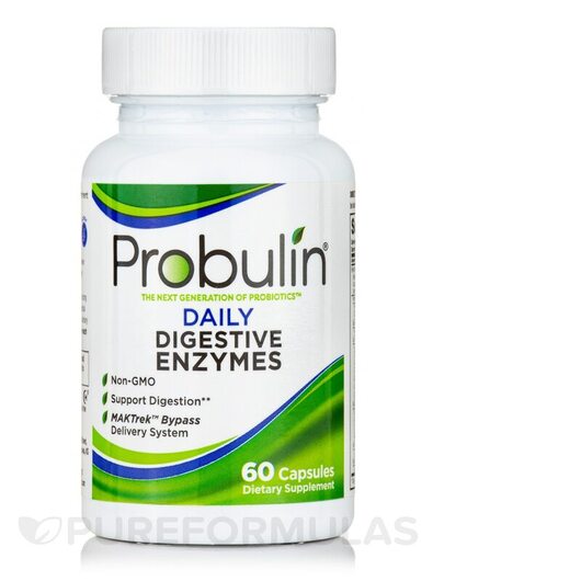 Основне фото товара Probulin, Daily Digestive Enzymes, Ферменти, 60 капсул