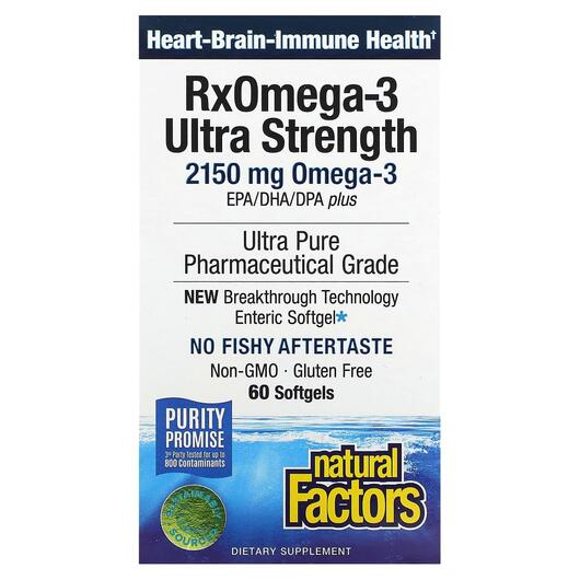 Основне фото товара Ultra Strength One-per-Day RxOmega-3 900, Омега 3, 60 Enteripure 