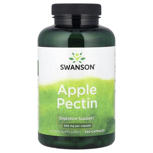 Основне фото товара Apple Pectin 300 mg Основне фото товара Swanson, Apple Pectin 300 mg, Пребіотики, 250 капсул