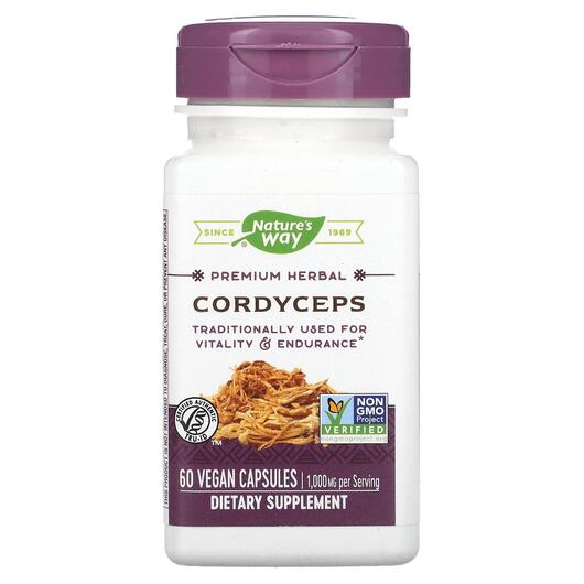 Основне фото товара Nature's Way, Cordyceps, Кордицепс 1000 мг, 60 капсул