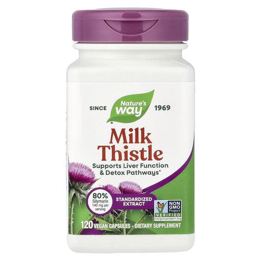 Основное фото товара Milk Thistle Standardized Основное фото товара Nature's Way, Чертополох Стандартизованный, Milk Thistle, 12