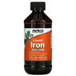 Фото товару NOW Foods, Iron Liquid Ferric Glycinate, Залізо, 237 мл