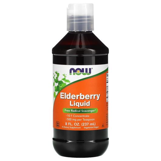 Основное фото товара NOW Foods, Сироп из Бузины, Elderberry Liquid, 237 мл