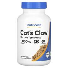 Котячий кіготь Cat's Claw 1000 mg Nutricost 120 капсул