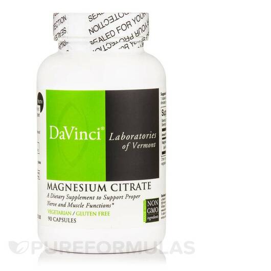 Основне фото товара Magnesium Citrate Основне фото товара DaVinci Laboratories, Magnesium Citrate, Магній Цитрат, 90 капсул