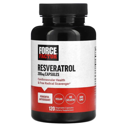 Основное фото товара Resveratrol 200 mg Основное фото товара Force Factor, Ресвератрол, Resveratrol 200 mg, 120 капсул