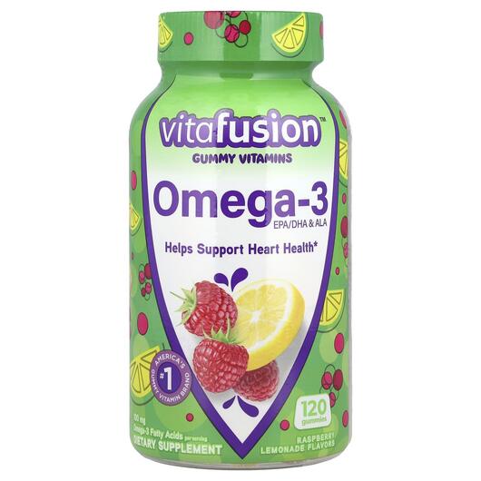 Основне фото товара Omega-3 EPA/DHA Основне фото товара VitaFusion, Omega-3 Gummies, Омега-3, 120 цукерок