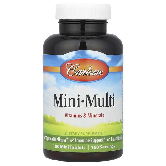 Основное фото товара Mini-Multi Vitamins & Minerals Iron-Free Основное фото товара Carlson, Мультивитамины, Mini-Multi, 180 таблеток