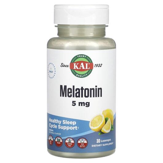 Основне фото товара KAL, Melatonin Lemon 5 mg, Мелатонін, 30 таблеток