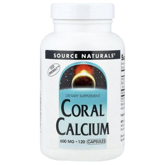 Основне фото товара Source Naturals, Coral Calcium 600 mg, Кораловий Кальцій, 120 кап