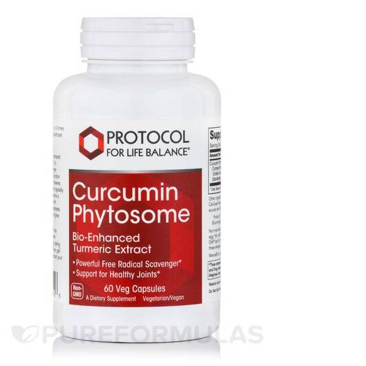 Основне фото товара Curcumin Phytosome Основне фото товара Protocol for Life Balance, Curcumin Phytosome, Куркумін, 60 капсу