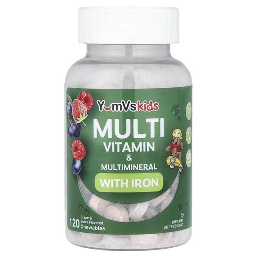 Основное фото товара Multivitamin & Multimineral With Iron Grape & Berry Основное фото товара Multivitamin & Multimineral With Iron Grape, Мультивитамины,