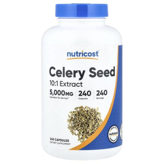 Основне фото товара Nutricost, Celery Seed 500 mg, Селера, 240 капсул