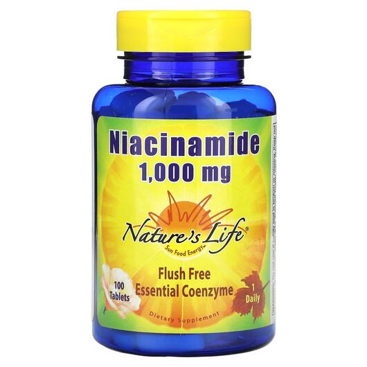 Основне фото товара Niacinamide 1000 mg 100, Ніацинамід 1000 мг, 100 таблеток