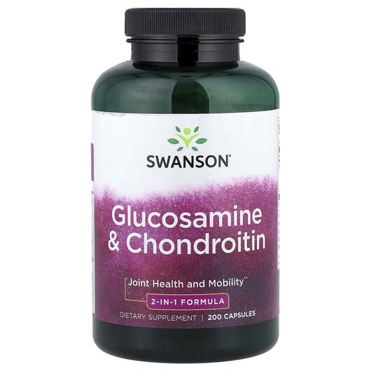 Основне фото товара Glucosamine & Chondroitin Основне фото товара Swanson, Glucosamine & Chondroitin, Глюкозамін Хондроітин, 20