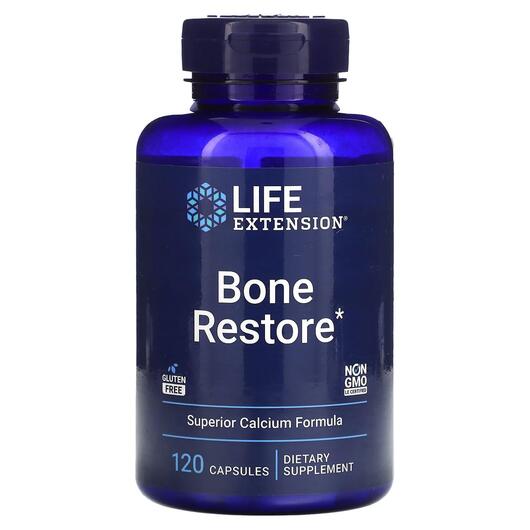 Основное фото товара Bone Restore V2 Основное фото товара Life Extension, Укрепление костей, Bone Restore V2, 120 капсул