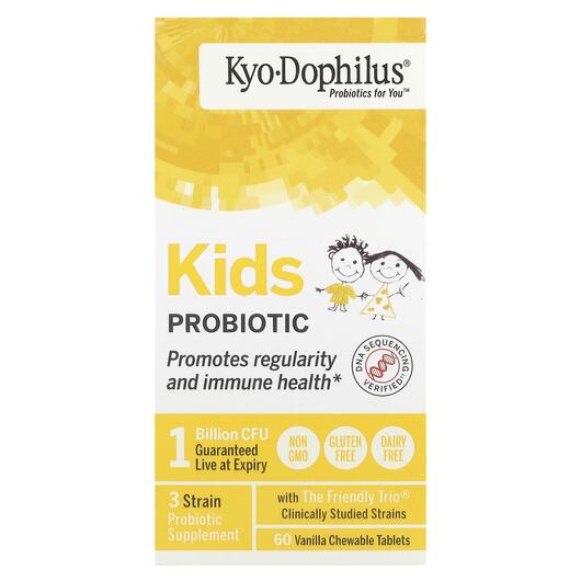 Основное фото товара Kids Probiotic Vanilla Основное фото товара Kyolic, Пробиотики, Kids Probiotic, 60 таблеток