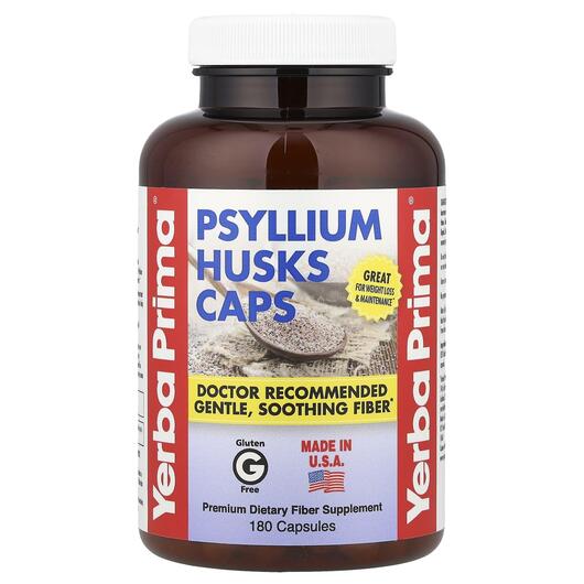Основне фото товара Psyllium Husks Caps Основне фото товара Psyllium Husks Caps 625 mg, Лушпиння насіння подорожника, 180 кап