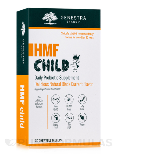 Основное фото товара HMF Child Основное фото товара Genestra, Пробиотики для детей, HMF Child, 30 таблеток