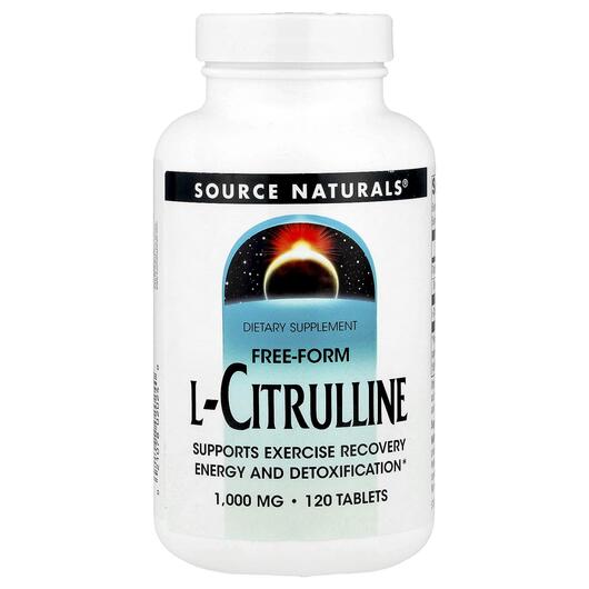 Основное фото товара L-Citrulline Free-Form Основное фото товара Source Naturals, L-Цитруллин, L-Citrulline Free-Form, 120 таблето