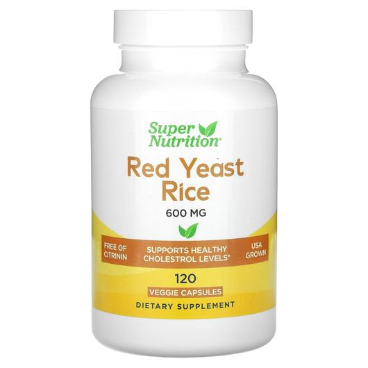 Основное фото товара Красный дрожжевой рис, Red Yeast Rice 600 mg, 120 капсул