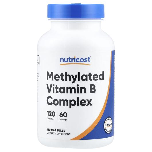 Основне фото товара Methylated Vitamin B Complex Основне фото товара Nutricost, Methylated Vitamin B Complex, B-комплекс, 120 капсул