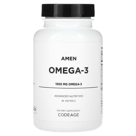 Основне фото товара CodeAge, Amen Omega-3 1.500 mg, Омега 3, 90 капсул