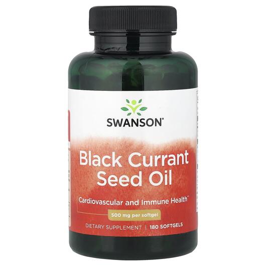 Основное фото товара Swanson, Черная смородина, Black Currant Seed Oil 500 mg, 180 кап