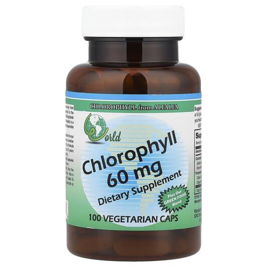Основное фото товара Chlorophyll 60 mg Основное фото товара World Organic, Хлорофилл 60 мг, Chlorophyll 60 mg, 100 капсул