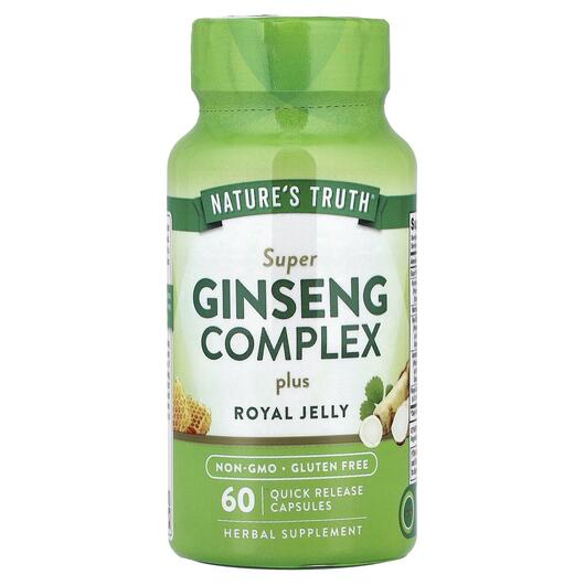 Основне фото товара Super Ginseng Complex Plus Royal Jelly Основне фото товара Super Ginseng Complex Plus Royal Jelly, Маточне молочко, 60 капсу