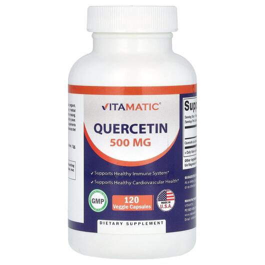 Основное фото товара Quercetin 500 mg Основное фото товара Vitamatic, Кверцетин, Quercetin 500 mg, 120 капсул