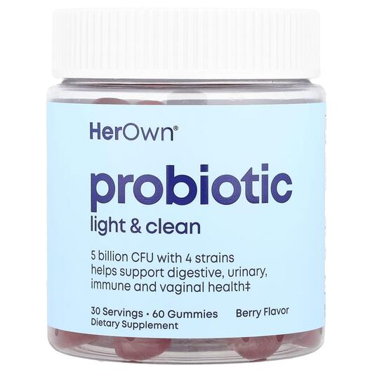Основное фото товара Probiotic Gummies Berry Основное фото товара Her Own, Пробиотики, Probiotic Gummies Berry, 60 таблеток