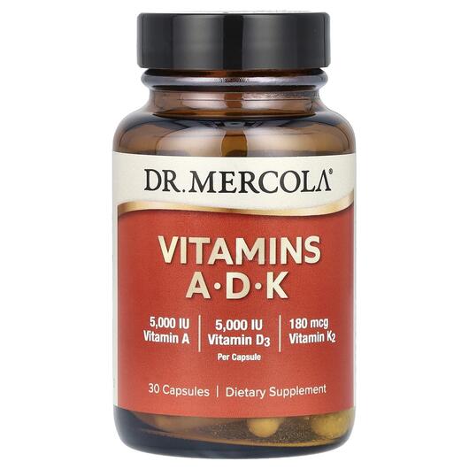 Основное фото товара Dr. Mercola, Витамины, Vitamins A-D-K, 30 капсул