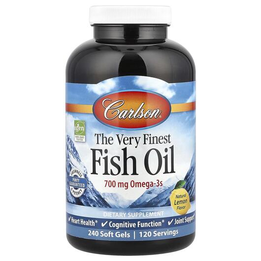 Основне фото товара The Very Finest Fish Oil Natural Lemon Flavor Основне фото товара The Very Finest Fish Oil Natural Lemon Flavor, Омега 3, 240 капсу