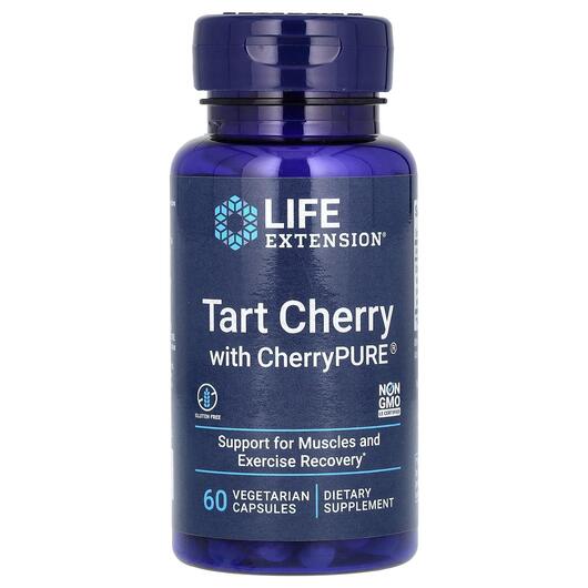 Основное фото товара Tart Cherry with CherryPURE Основное фото товара Life Extension, Экстракт вишни, Tart Cherry with CherryPURE, 60 к