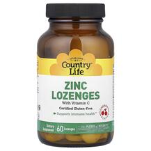 Zinc Lozenges Пастилки с Цинком Country Life 60 леденцов Zinc Lozenges Пастилки с Цинком Country Life 60 леденцов