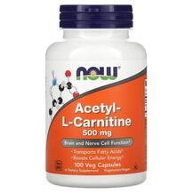 Acetyl-L-Carnitine Ацетилкарнитин NOW Foods 100 капсул Acetyl-L-Carnitine Ацетилкарнитин NOW Foods 100 капсул